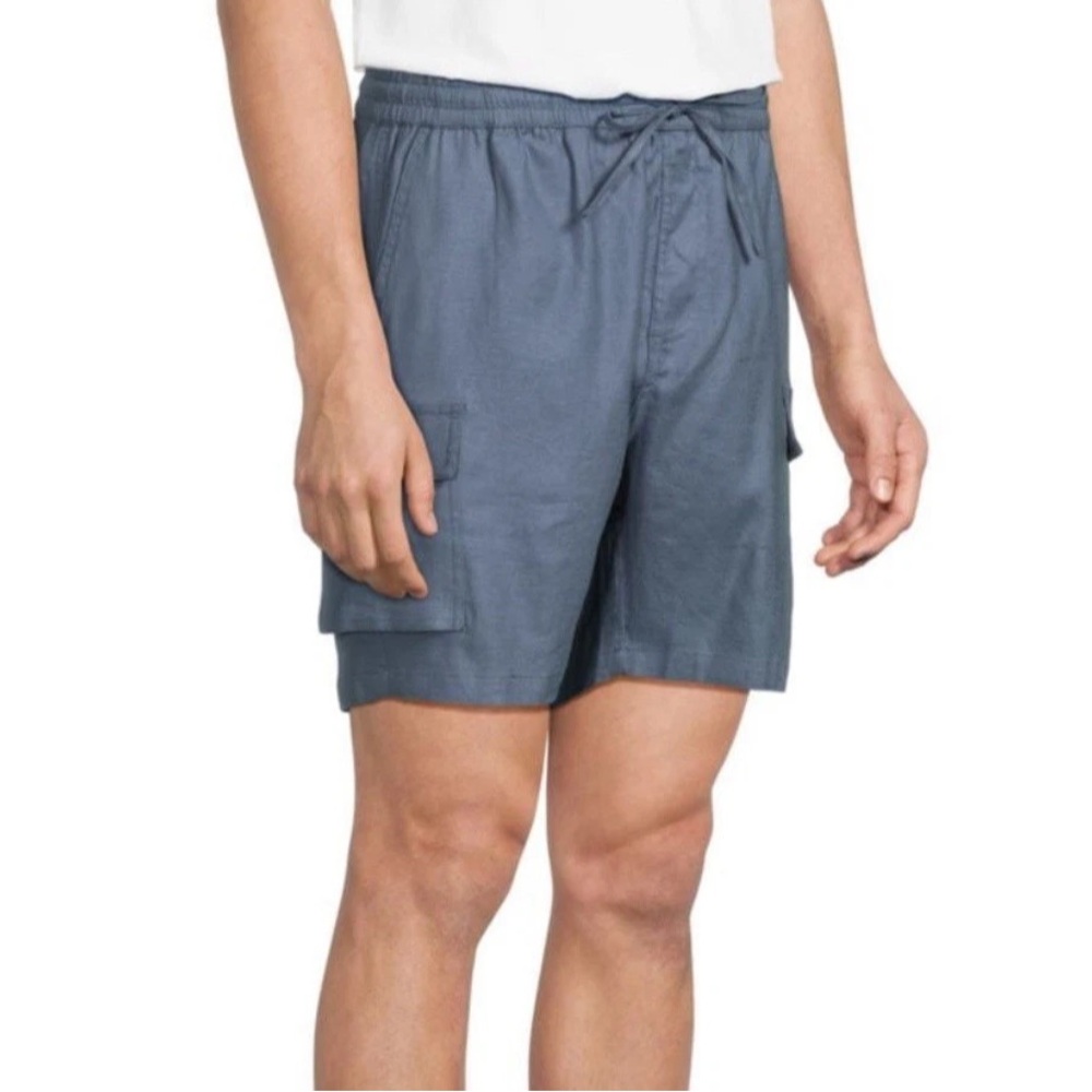 Onia Men's Slate Linen Cargo Shorts
